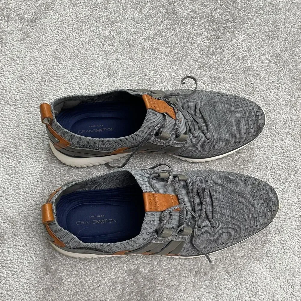Cole Haan x Grand.Os Woven Grand Motion Sneaker Shoes Mens 12M Gray Knit Leather